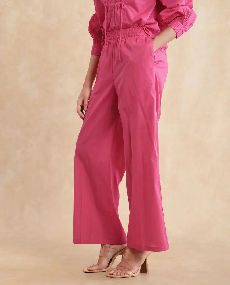 Rareism Women's Straight Fit Elasticated Trouser