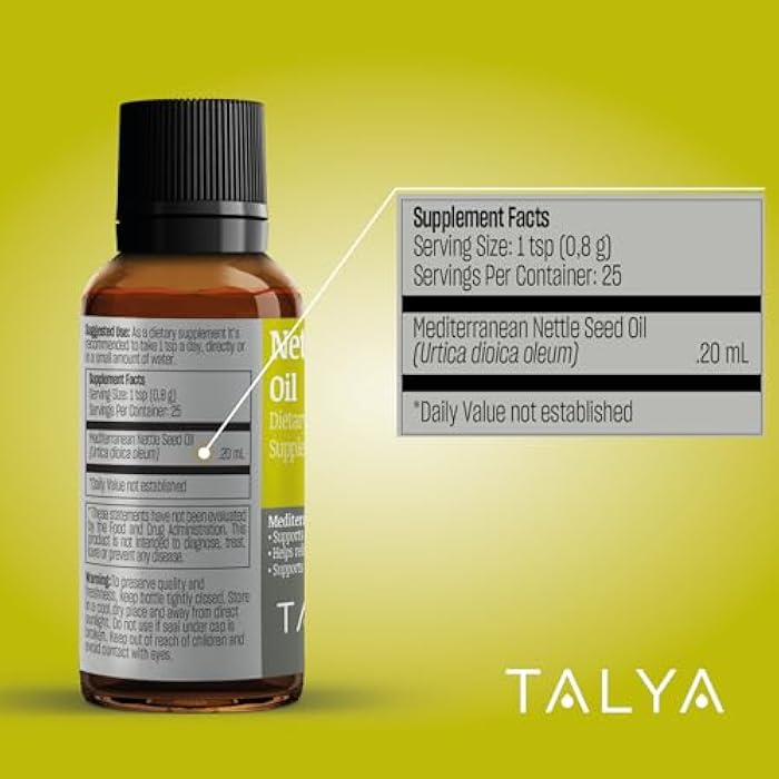TALYA Nettle Seed Oil 0.67 fl.oz - Stinging Nettle - Liquid Drops - Dietary Supplement - | Non-GMO | Vegan | Gluten Free - Image 5