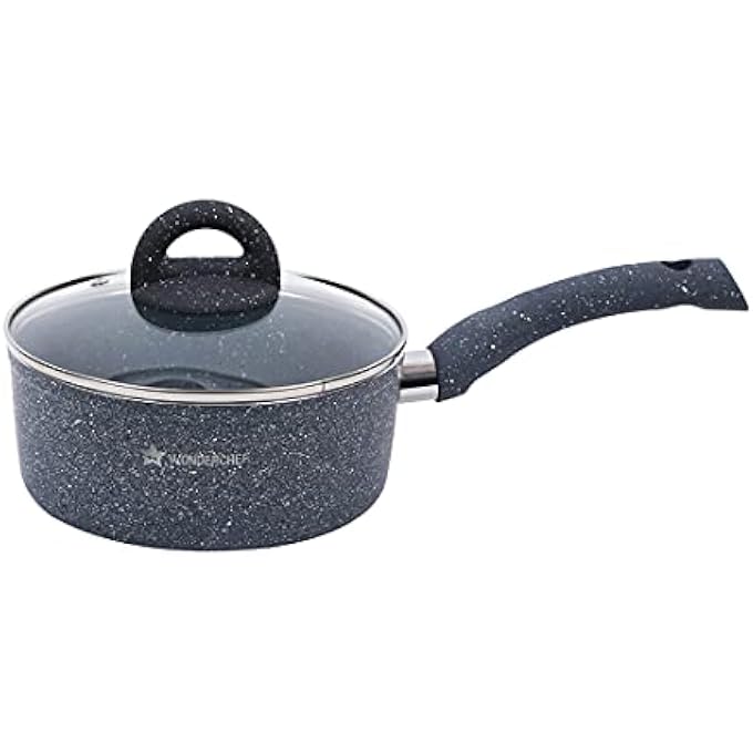 Wonderchef Granite Sauce Pan With Lid Set 18Cm 2Pieces - Image 1