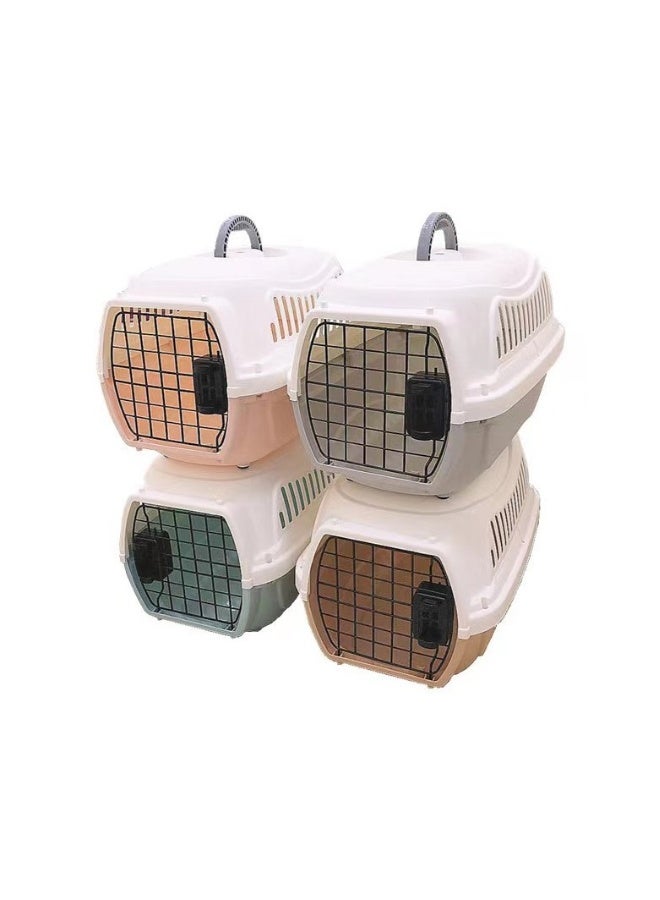 بيوينتي حاملة سفر للحيوانات الأليفة بجوانب صلبة قابلة للتحميل من الأعلى، 19 إنش، زرقاء - Image 1