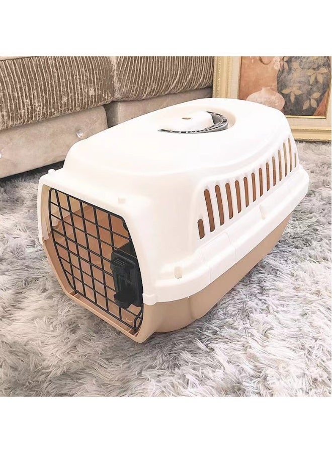 بيوينتي حاملة سفر للحيوانات الأليفة بجوانب صلبة قابلة للتحميل من الأعلى، 19 إنش، زرقاء - Image 2