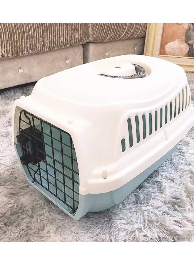 بيوينتي حاملة سفر للحيوانات الأليفة بجوانب صلبة قابلة للتحميل من الأعلى، 19 إنش، زرقاء - Image 4