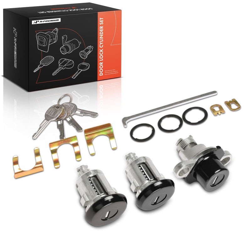 A-Premium APremium Doors and Hatch Lock Cylinder Set with 4 Keys Compatible with Chevrolet Camaro Pontiac Firebird 19932002 - Image 2