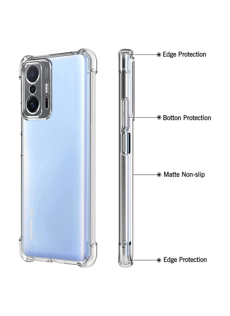 Generic - Case Compatible with Xiaomi 11T Pro Crystal Clear Anti Scratch Shock Absorption Cover Case Hd Clear Tpu Precise Cutouts and Slim Fit Transparent Cover 6.67 inch (TPU) - Image 1
