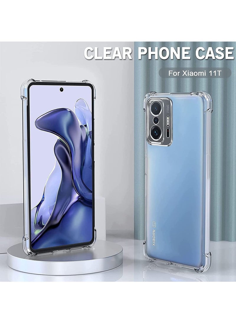 Generic - Case Compatible with Xiaomi 11T Pro Crystal Clear Anti Scratch Shock Absorption Cover Case Hd Clear Tpu Precise Cutouts and Slim Fit Transparent Cover 6.67 inch (TPU) - Image 1
