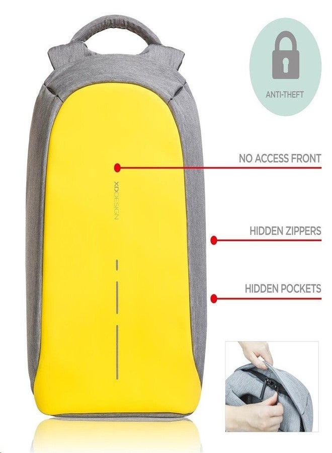 XDDesign XD Design 13 LTR Grey Anti Theft Compact Yellow Laptop Backpack with Rain Cover (Yellow) - Image 4