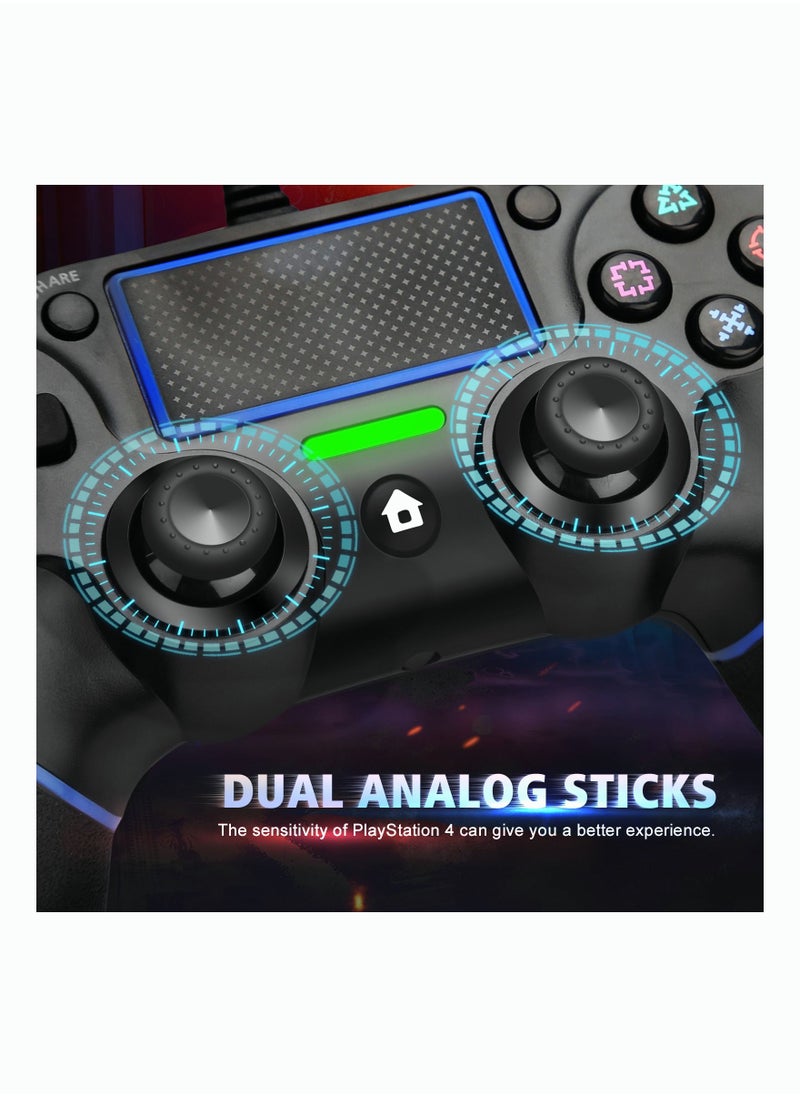 AccLoo - PS4 Controller, Wired Remote Controller for Playstation 4 Dual Vibration Shock Joystick Game pad for PS4/PS4 Slim/PS4 Pro and PC with 6ft Long USB Cable - Image 1