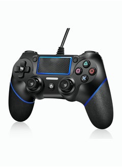 PS4 Controller, Wired Remote Controller for Playstation 4 Dual Vibration Shock Joystick Game pad for PS4/PS4 Slim/PS4 Pro and PC with 6ft Long USB Cable