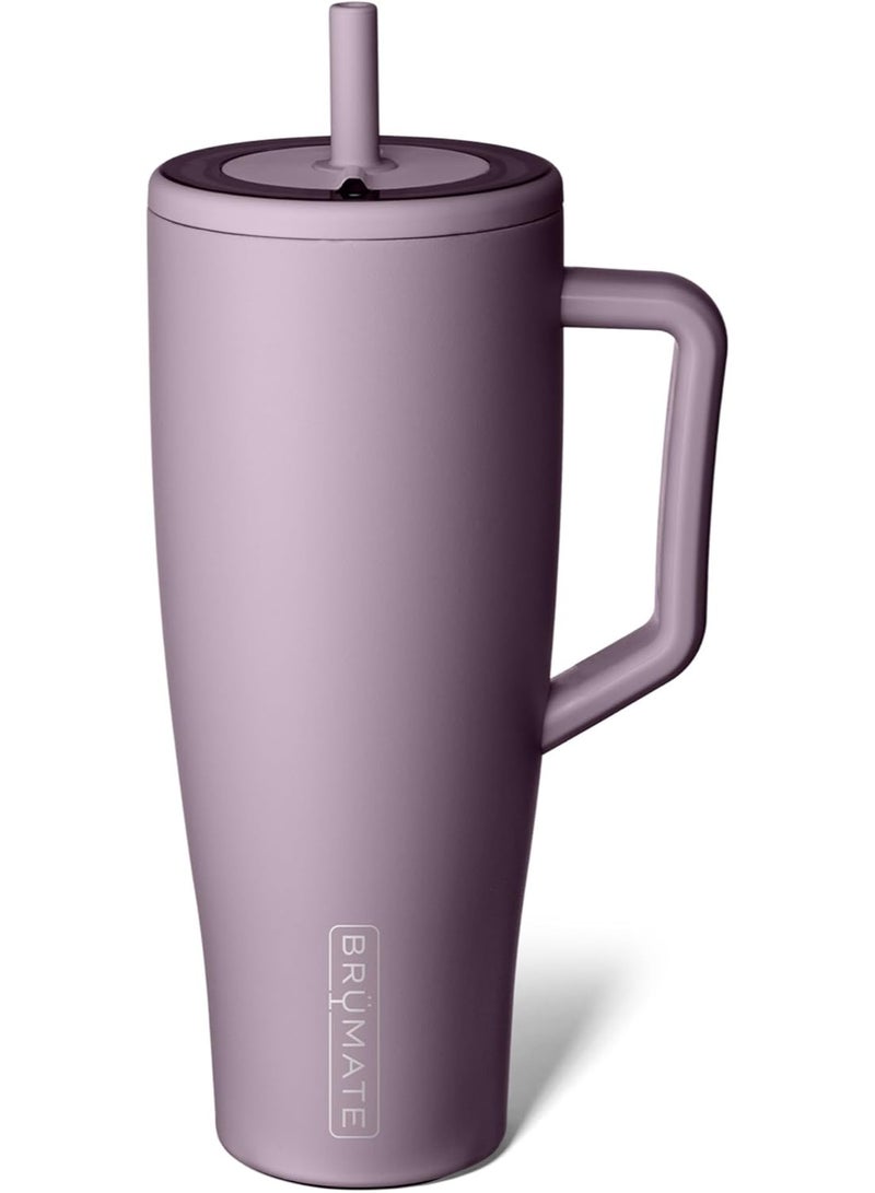 BruMate Era 40 oz Tumbler with Handle and Straw | 100% Leakproof Insulated Tumbler with Lid and Straw | Made of Stainless Steel | Cup Holder Friendly Base | 40oz (Lilac Dusk) - Image 1