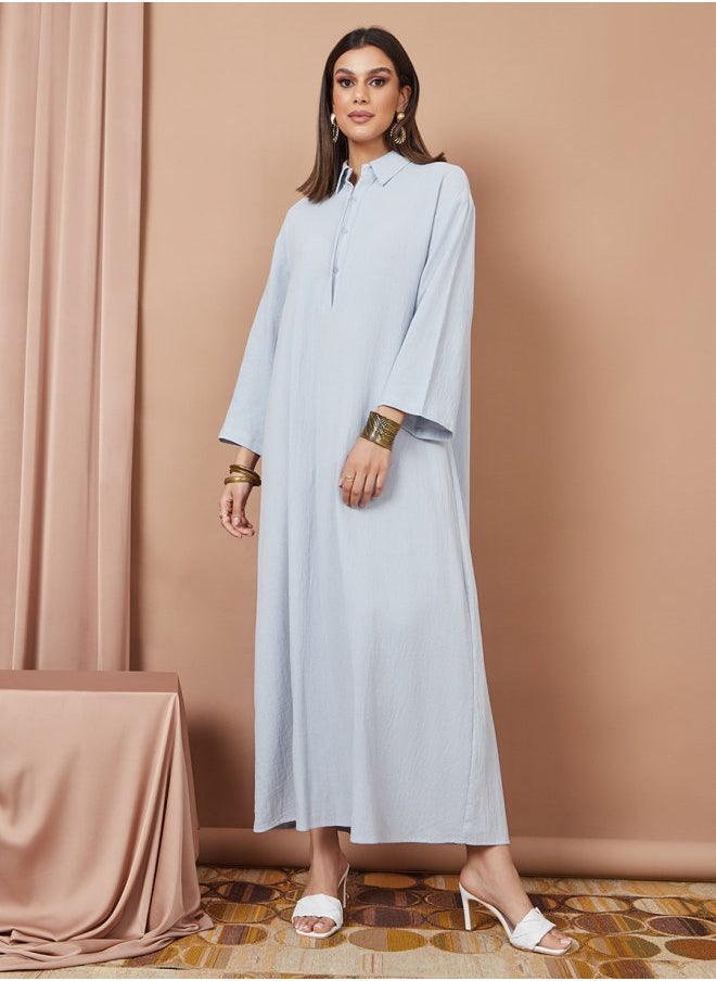 Styli - Placket Collared Jalabiya - Image 1