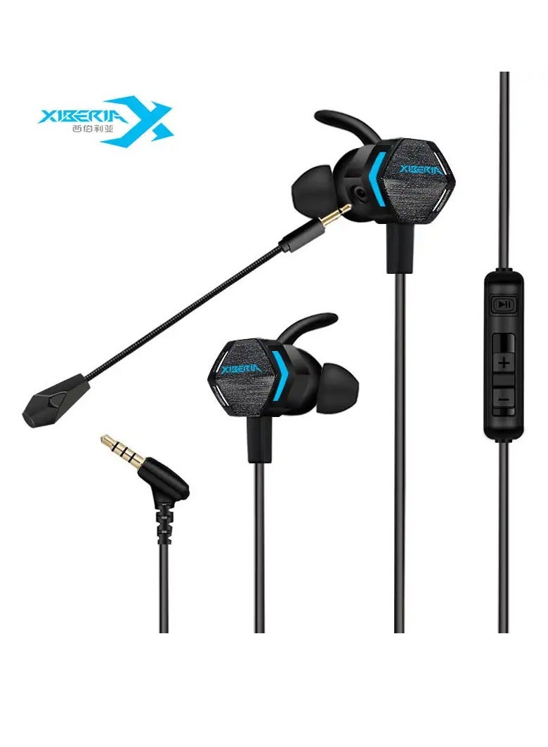 XIBERIA MG-2 In-Ear Wired Gaming Headset Built-in Sound Card with Detachable HD Microphone with External Extra Sound Card for PC and Mobile Phone - Image 2