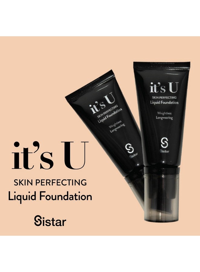 Sistar It'S U Skin Perfecting Liquid Foundation Medium Coverage Buildable Weightless Longwearing Blendable 35 G ; 1.23 Oz. (Nude) - Image 4