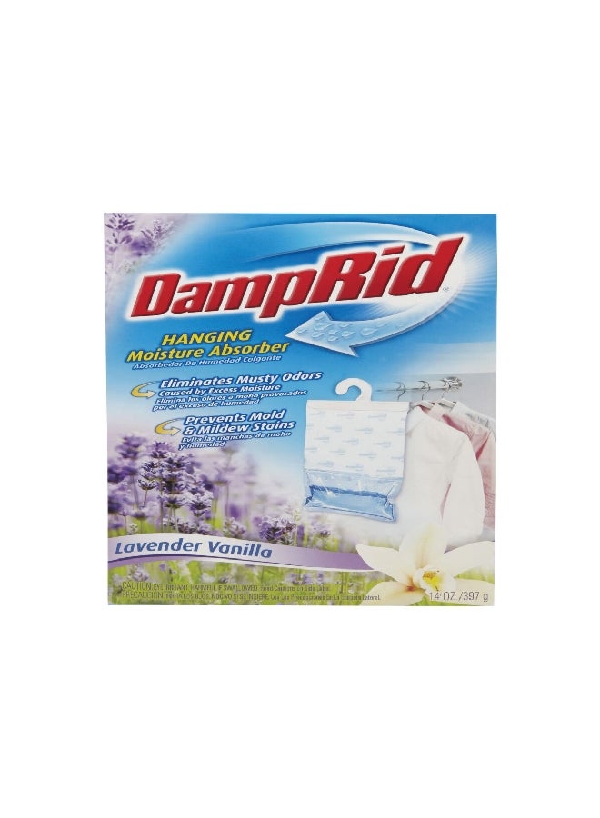 DampRid Lavender Vanilla Fragrance Hanging Moisture Absorber 14 oz FG80LV - Image 1