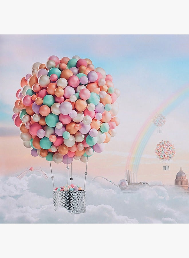 7x5ft Balloon And Rainbow Pattern Photography Studio Background, Girl Birthday Party Decoration Photography Backdrop Baby Shower Banner Newborn Portrait Photo Studio Props Vinyl Wallpaper - Image 4