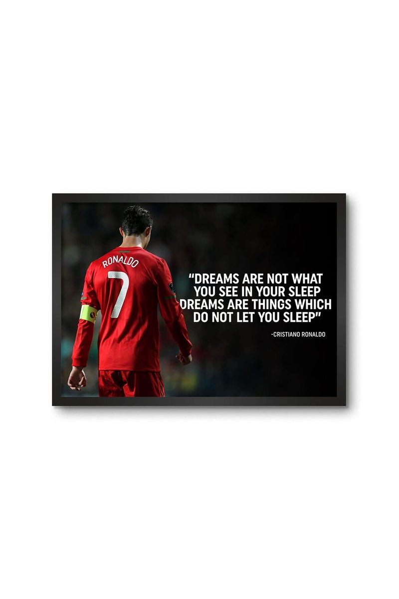 LAMRON Cristiano Ronaldo Quotes Framed Wall Art - Image 1