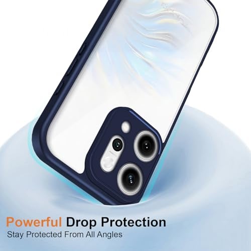 Kapa Hawkeye Clear Slim Tough Back Cover for Oppo Reno 14 Pro 5G | Camera Lens Protector Anti Yellow Shockproof Clear Hybrid Case Cover (Blue) - Image 5