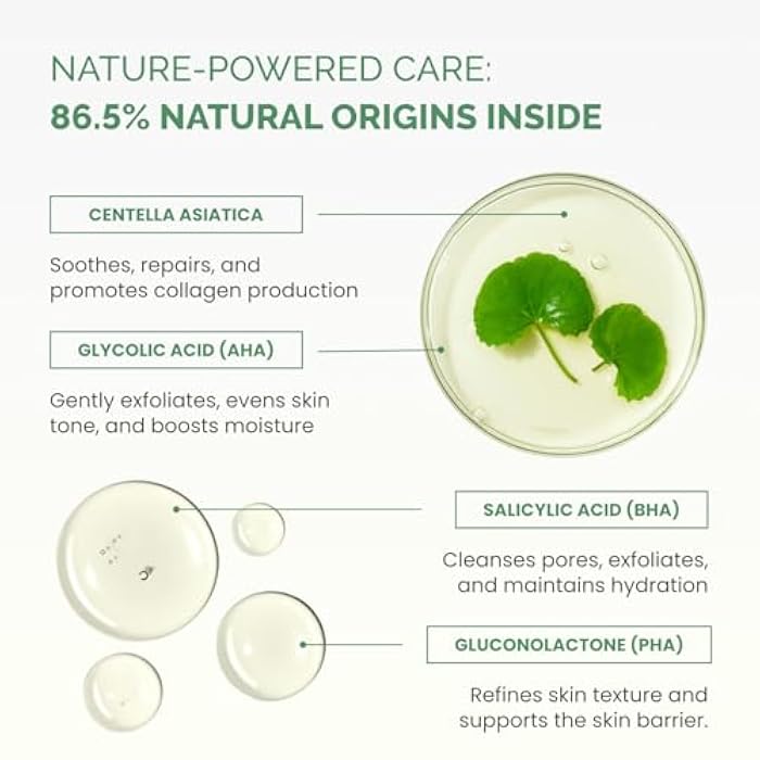 PLANTIFIQUE Korean Glycolic Acid Toner Pads 60 Pcs with Niacinamide, CICA - AHA BHA PHA Face Daily Peel Exfoliating Pads Formula for Gentle Skin Renewal for All Skin Types - Refillable Container - Image 4