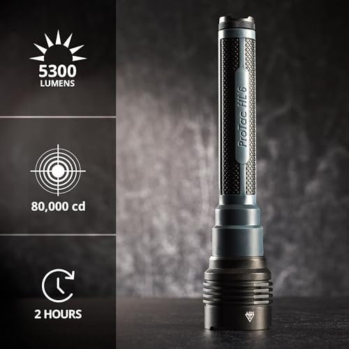 Streamlight 88132 ProTac HL 6 5,300-Lumen 80,000-Candela Rechargeable Flashlight with Y USB-C Cord and Wrist Lanyard, Black - Image 2