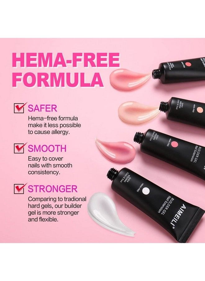 AIMEILI Hema Free Builder Gel For Nails 6 Colors 15Ml Nail Extension Kit U V Led Nail Enhancement Gel Starter Kit With False Nail Kit  - Image 4