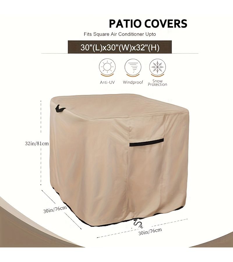 Durable 36x36x30 Inch Protective AC Cover For Outdoor Air Conditioning Unit - Image 2