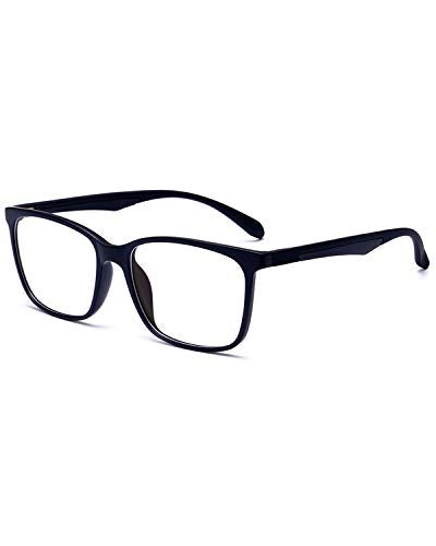 ANRRI Blue Light Blocking Glasses, Anti Eyestrain Lens Lightweight Frame Eyeglasses, Black, Men/Women - Image 1