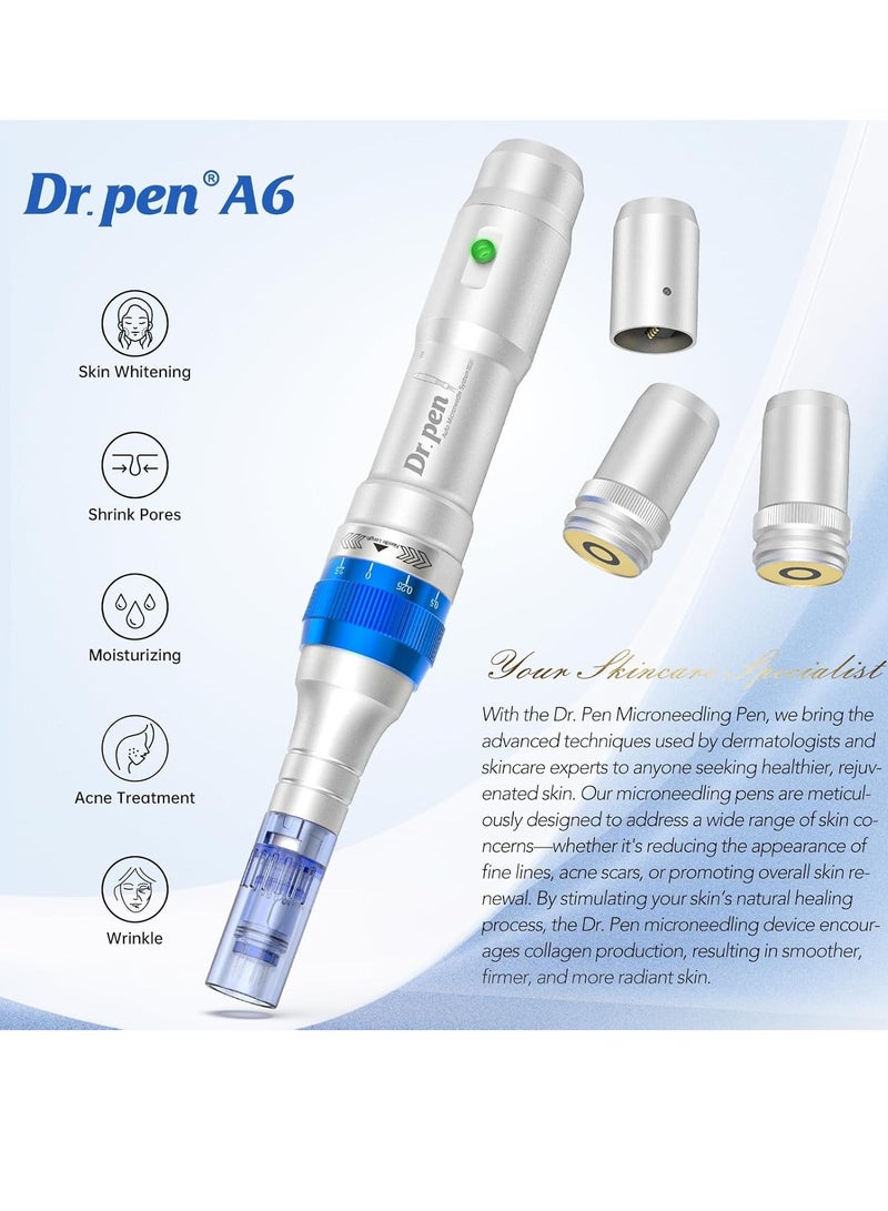 Dr.pen Dr. Pen A6 Original Micro-needle Pen Electric Cordless Professional Skin Care Set, Contains 10 pcs 36 needles, 2 pcs 12 needles - Image 2