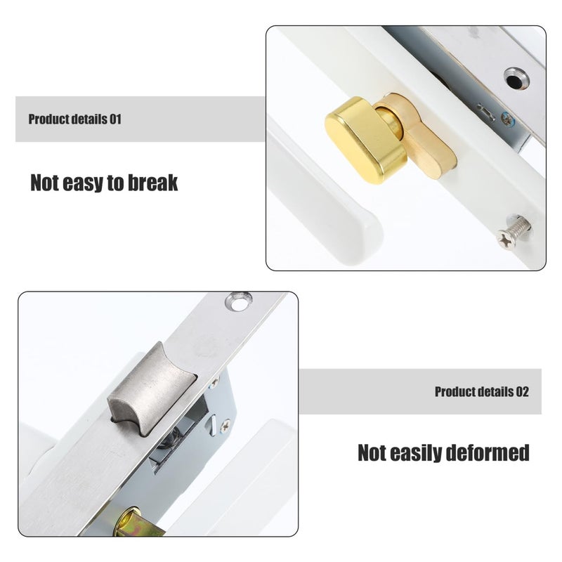 Foytoki Storm Door Handle Replacement With Lock Heavy Duty Aluminum Alloy Lever Ideal For Home Apartments Hotels Black Entrance Door Handle And Lockset - Image 3