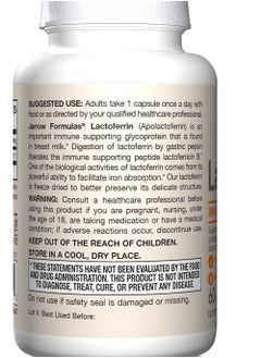 jarrow formulas Lactoferrin 250 mg Immune-Supporting Glycoprotein For Healthy Immune System Support 60 Capsules 60 Servings packing may vary  - Image 4