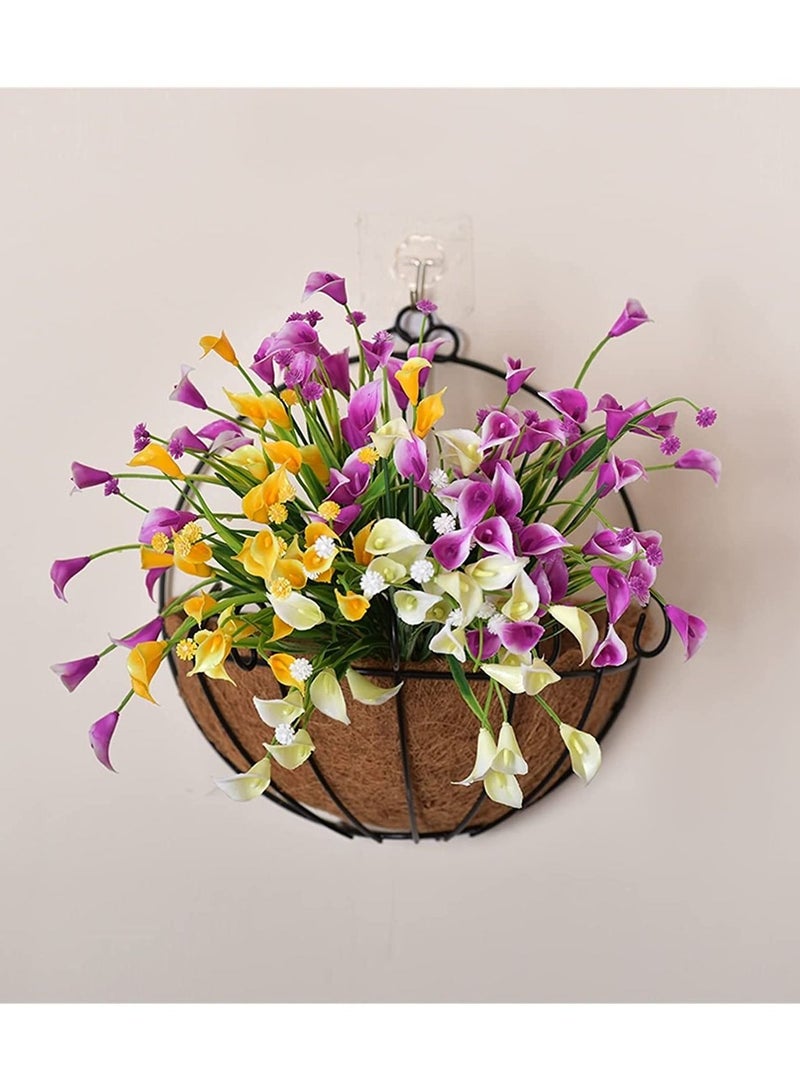 LINGWEI LINGWEI Metal Wall Hanging Planter Basket with Coco Liner Half Round Wire Plant Holder  - Image 1