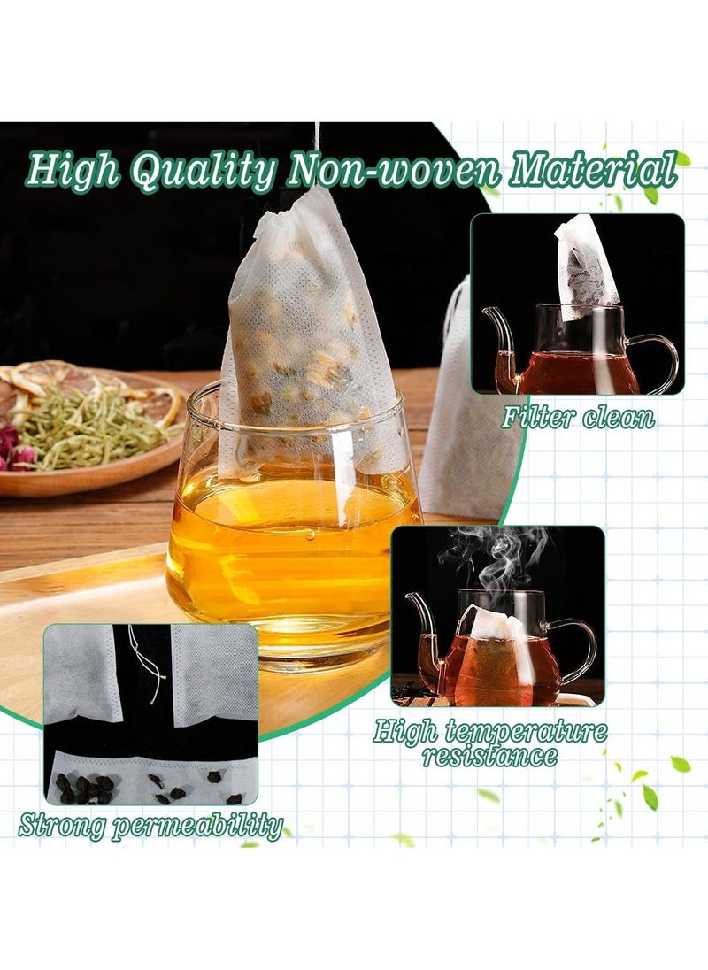 Generic - Pcs Disposable Tea Bags for Loose Leaf Tea, Drawstring Empty Tea Infuser with 2 Pcs Tea Spoon, Natural Material Tea Filter Bags for Loose Leaf Tea, Coffee - Image 1
