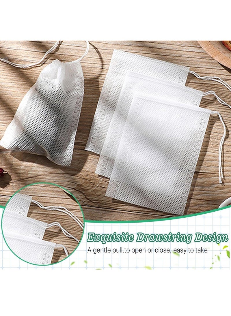 Generic - Pcs Disposable Tea Bags for Loose Leaf Tea, Drawstring Empty Tea Infuser with 2 Pcs Tea Spoon, Natural Material Tea Filter Bags for Loose Leaf Tea, Coffee - Image 1