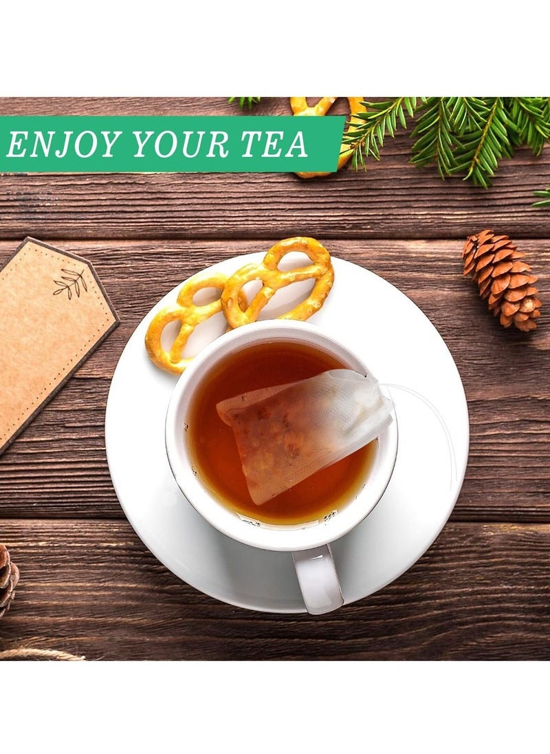 Generic - Pcs Disposable Tea Bags for Loose Leaf Tea, Drawstring Empty Tea Infuser with 2 Pcs Tea Spoon, Natural Material Tea Filter Bags for Loose Leaf Tea, Coffee - Image 1