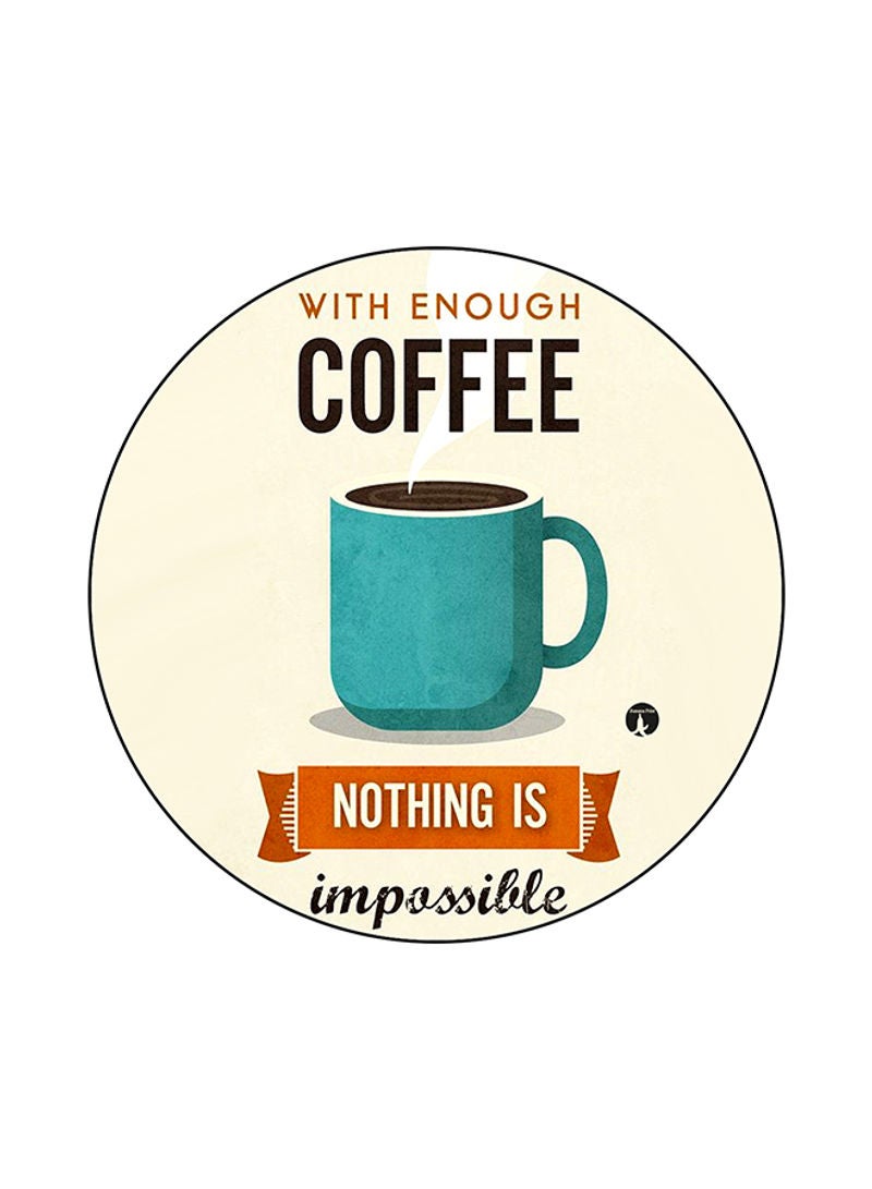 RKN Vintage Art Printed Round Mouse Pad Multicolour