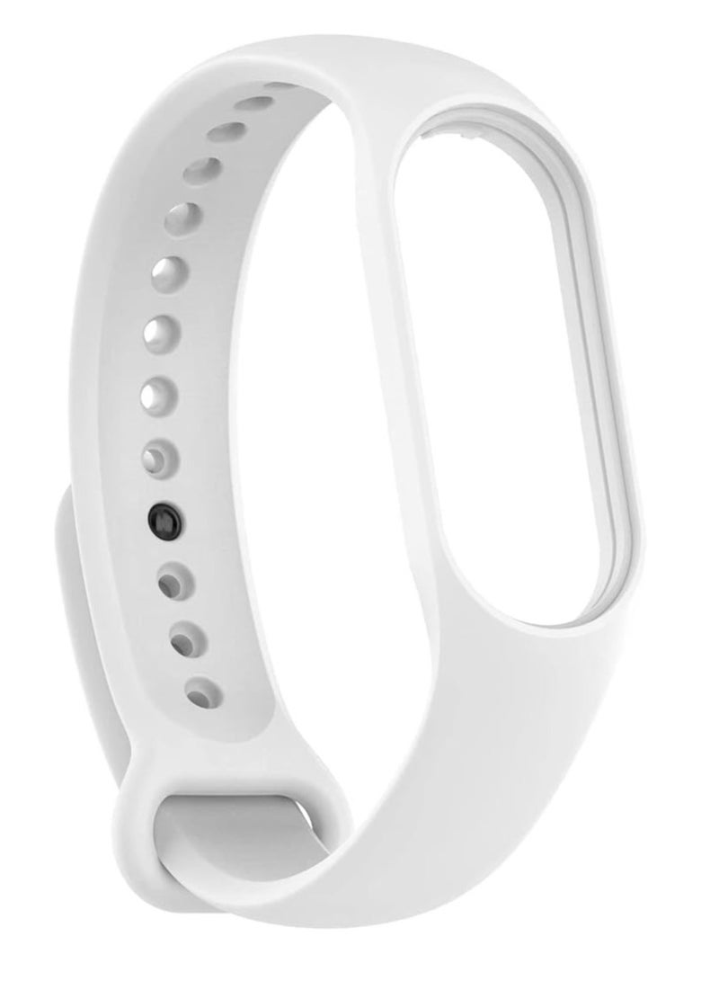 Strap Silicone Band For Xiaomi Mi Band 3/4 Breathable Strap Replacement For M3 M4 Bracelet For Xiaomi MiBand 4 3 Smart Watch (White), One Size - Image 3