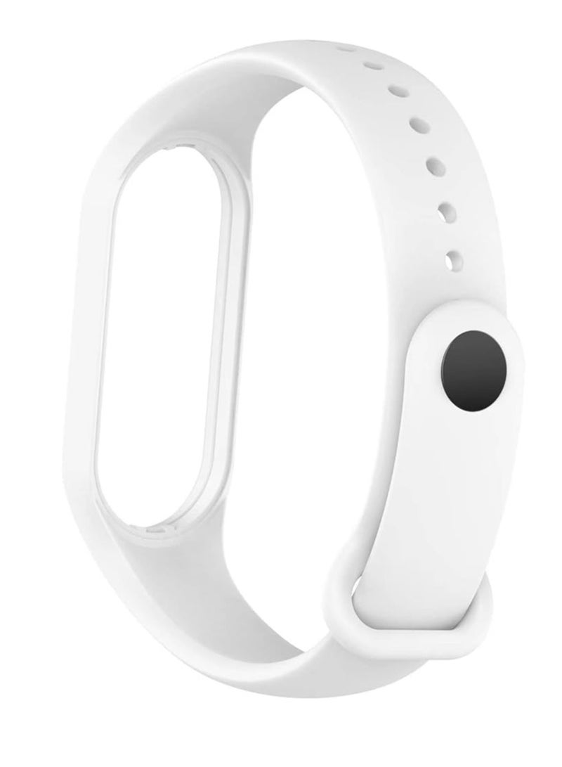 Strap Silicone Band For Xiaomi Mi Band 3/4 Breathable Strap Replacement For M3 M4 Bracelet For Xiaomi MiBand 4 3 Smart Watch (White), One Size - Image 2