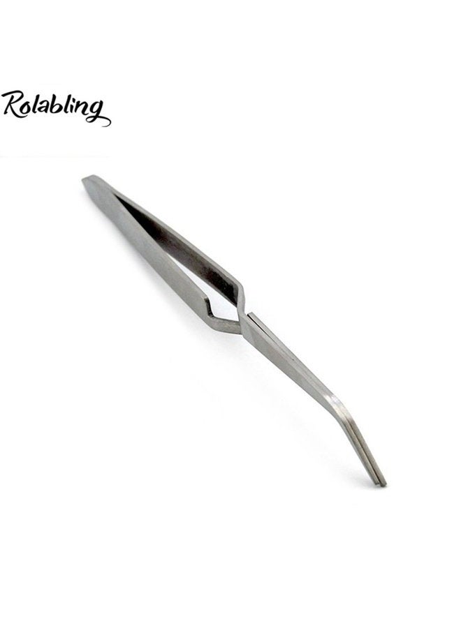 Rolabling Nail Art Tweezers Manicure Rhinestones Picking Tools Trimmers Stainless Steel Nail Art Tools (Size-1) - Image 4