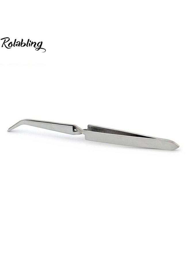 Rolabling Nail Art Tweezers Manicure Rhinestones Picking Tools Trimmers Stainless Steel Nail Art Tools (Size-1) - Image 3