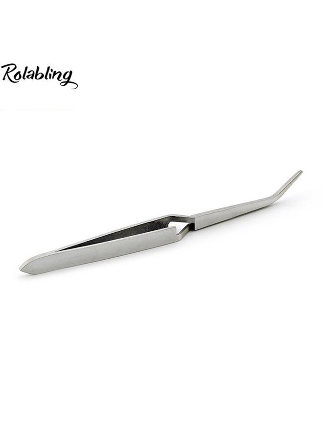 Rolabling Nail Art Tweezers Manicure Rhinestones Picking Tools Trimmers Stainless Steel Nail Art Tools (Size-1) - Image 2