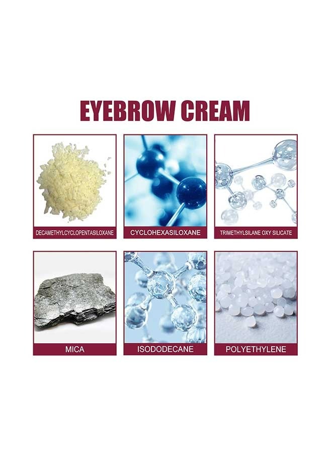 EELHOE Multi Functional Eyebrow Cream Eyebrow Brush Set, Waterproof Sweat Resistant, Wild Natural Eyebrow Makeup Brush Suitable for Makeup Use(#Light Brown)  - Image 2