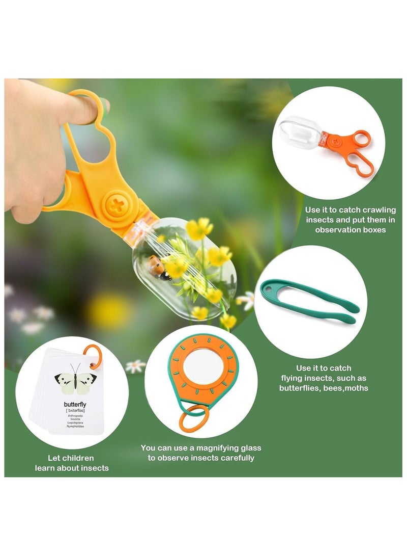 Kids Explorer Kit, Bug Catching Kit with Butterfly Net, Insect Catcher, Binoculars, Vest, Hat, Goggles, Magnifier & Flashlight, Outdoor Exploration Toys Gift for Boys Girls 3-12 Years Old  - Image 5