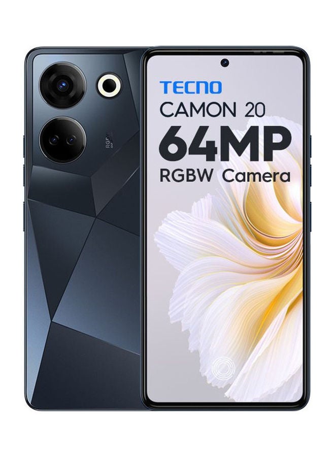 TECNO Camon 20 Dual SIM Predawn Black 8GB RAM 256GB 4G - International Version - Image 1