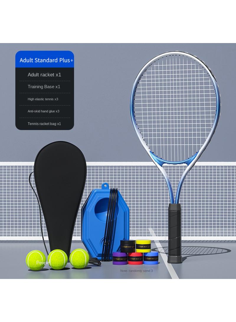 عام في الهواء الطلق في الأماكن المغلقة الكبار مضرب تنس مدرب مجموعة قاعدة تدريب الكبار مضرب تنس مرونة عالية كلمة زلة يد كيس من البلاستيك - Image 1