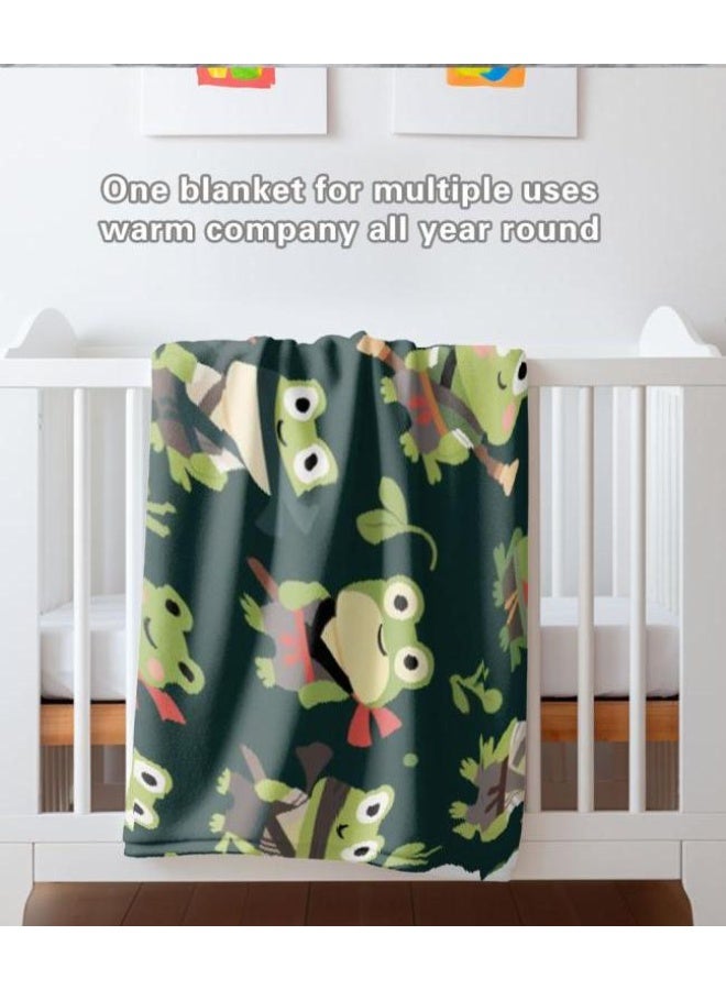 عام بطانية رقيقة من الفانيلا الكرتونية للأطفال والرضع (دافئة ومريحة، ومناسبة للنوم والألعاب) 70 سم * 100 سم - Image 4