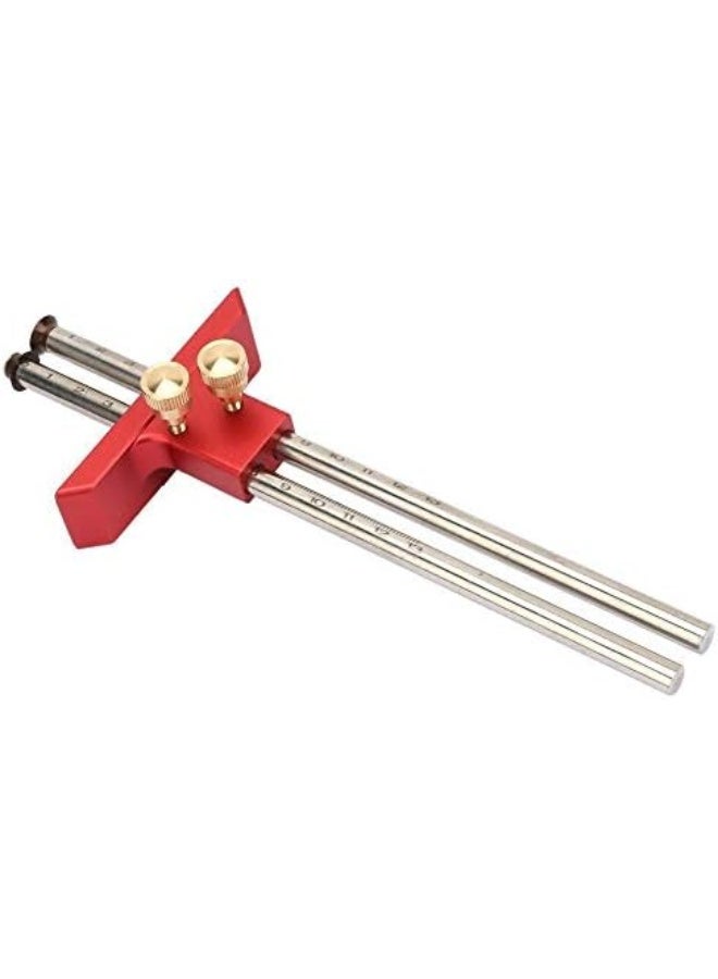 Wood marking gauge, Durable Stainless Steel Woodworking Double Head Scriber Ruler Marking Gauge Wood Scribe Tool Carpentry For Carpenter - Image 3