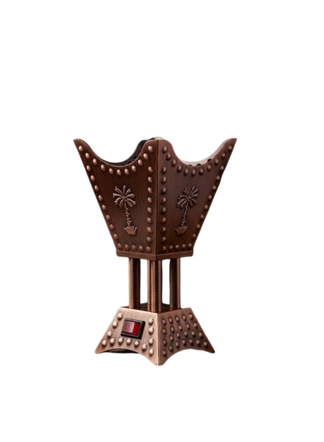 Large Quadrilateral Incense Burner WF012 – Brown – Elegant Decorative Design - Image 2
