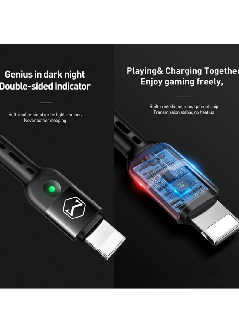 Mcdodo Coiled Elastic USB Cable for iPhone – Retractable Short Car Charger Cable for iPhone 11/11 Pro/11 Pro Max/X/XR/8/7 Plus – Stretchable to 1.8m (Straight, Black) - Image 5