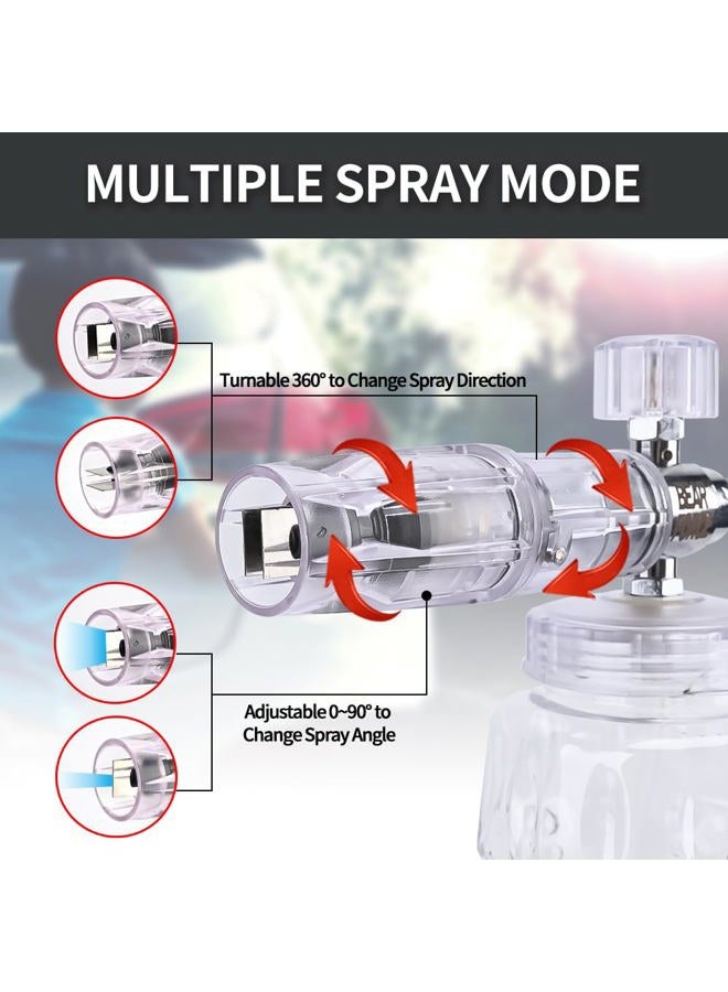 BEAR FORCE Pressure Washer Aluminium Foam Cannon Generator Snow Lance with 1/4" Quick Connector & 1.25mm & 1.10mm Orifice Nozzle for Portland, Husky, Ryobi, Greenworks - Image 5