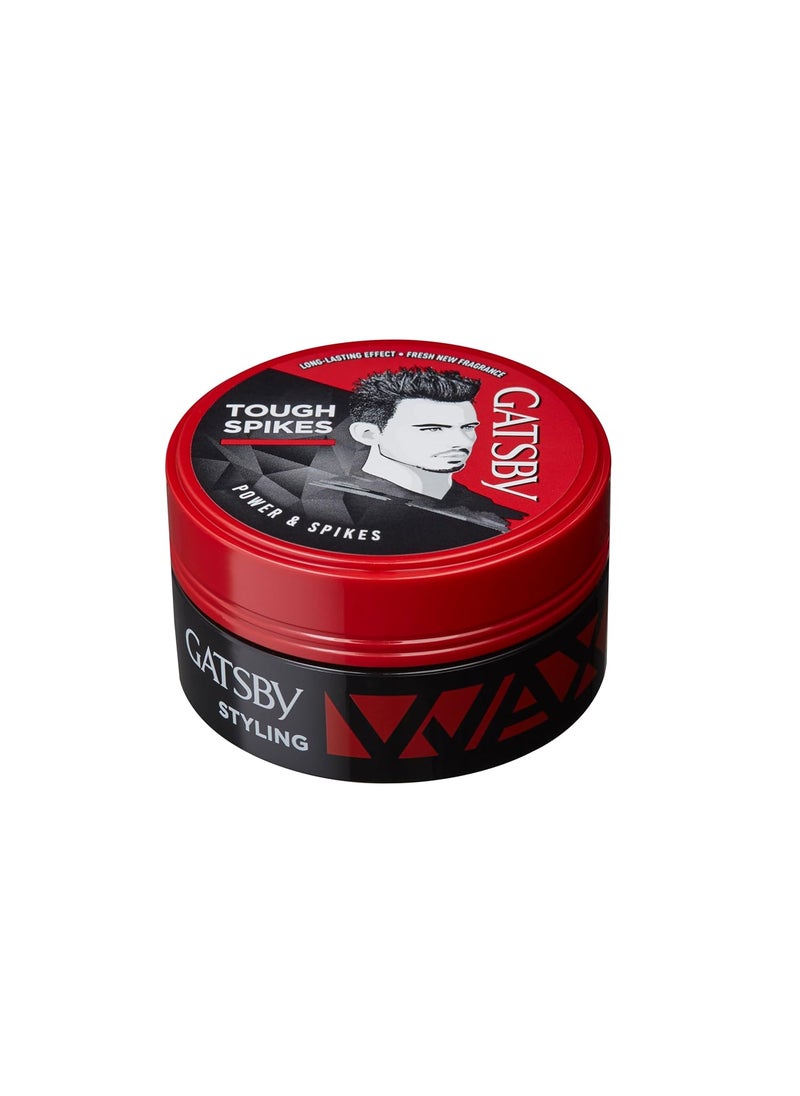 GATSBY GATSBY Hair Styling Wax Power Spikes For Tough Spikes Non Sticky Anytime ReStylable Easy Wash Off 75gmRed  - Image 2