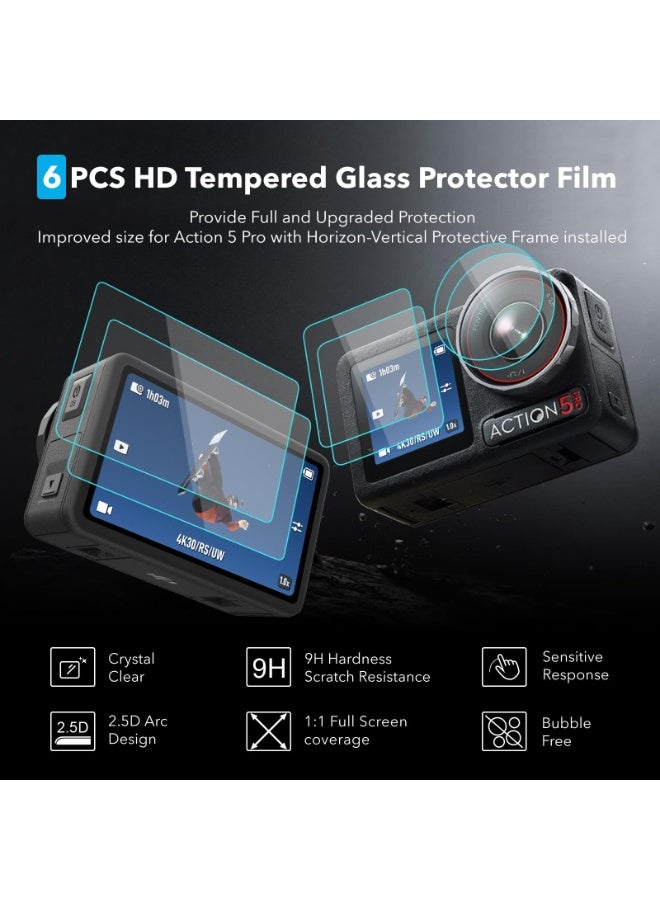 Silicone lens caps for DJI Osmo Action 5 Pro, sports silicone lens cases, lens screen protectors (6-pack), camera accessories. - Image 2