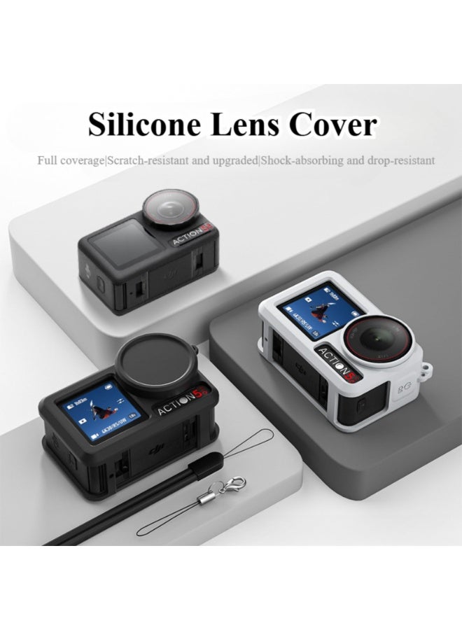 Silicone lens caps for DJI Osmo Action 5 Pro, sports silicone lens cases, lens screen protectors (6-pack), camera accessories. - Image 3